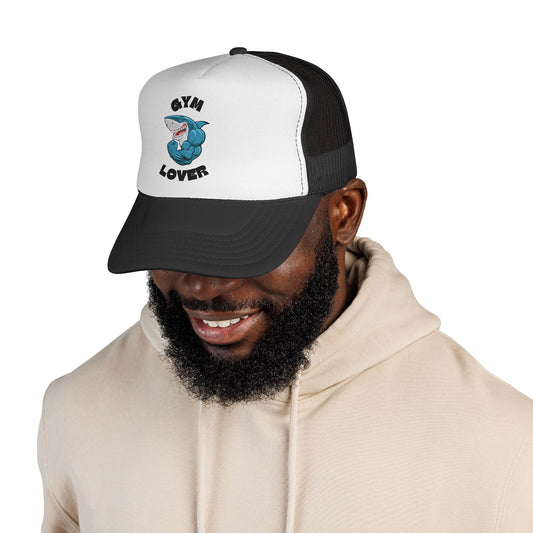 Gym Lover Trucker Hat — Shark Fitness Mesh Cap