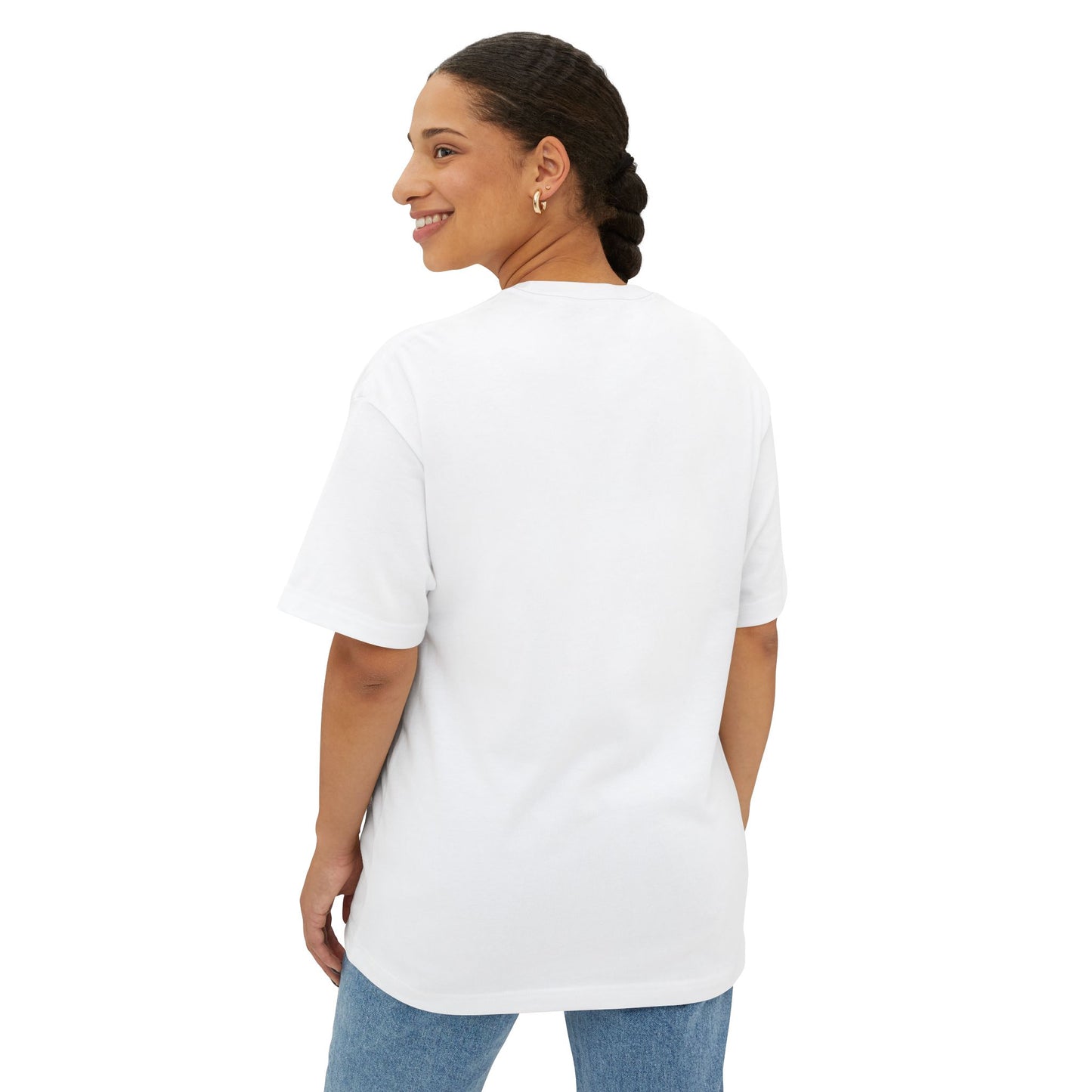 I'm Overstimulated Tee – Minimal Red Text, Small Heart, White Shirt